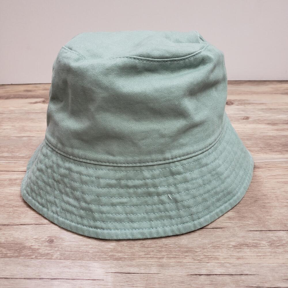Gap Hat Bucket Fitted Womens 7 1/4 Green Sage Cotton Twill Packable Summer